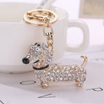 Load image into Gallery viewer, Crystal Dachshund Keychain
