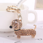 Load image into Gallery viewer, Crystal Dachshund Keychain
