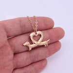 Load image into Gallery viewer, Dachshund Heart Shape Necklace
